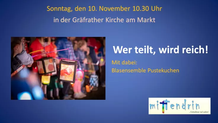 Mittendrin-Gottesdienst am 10.11.2024